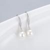 Estilo coreano S925 Jóias de Prata Esterlina Simples Clássico Micro Pedra Brincos Gancho de Orelha DIY Acessórios Pérolas Beads Mulheres Brincos