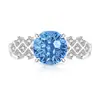 Transmisión en Vivo Fuegos Artificiales de Piedras Preciosas de Colores de Alta Venta Anillos Cortados con Diamantes de Alto Carbono Súper Brillantes, Anillos Padparadscha, Dropshipping de Tiktok