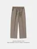 Pantalones Casuales Retro de Seda de Hielo Fluidos para Hombre, Pantalones Largos de Verano Finos Holgados de Pierna Recta, Básicos Versátiles Frescos y Transpirables