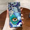 Funda para Teléfono Móvil Ojo Maligno Adecuada para Samsung S26 Funda con Película de Cobertura Total de Agujero Fino S24 Funda Protectora para Teléfono Móvil