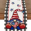 Camino de Mesa Vintage Estilo Americano Transfronterizo, Mantel Navideño de Lino Estampado, Mantel Largo Decorativo, Mesa de Centro Estilo Lujo Ligero