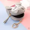Porta-moedas Criativo Chaveiro Pingente Coruja Distinto Fofo Mini Bolsa para Cartões de Grande Capacidade Pequena Bolsa para Cartões Enfeites Pendentes Femininos
