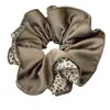 Scrunchie de Quatro Camadas Estilo Coreano Overlock Lado Ab Dupla Camada Elegante Versátil Prendedor de Coque Corda de Cabelo Moda Faixa de Cabelo