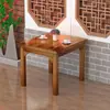 Mesas y Sillas para Tienda de Fideos, Mesas y Sillas para Snack Bar de Hotel, Combinación de Mesa y Silla para Comedor de Comida Rápida, Mesa de Comedor para Restaurante Cantina de Madera Maciza, Mesa Carbonizada para Barbacoa