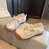 Sandalias deportivas tipo "dad sandals" lindas y peculiares de estilo europeo y americano con diseño calado para mujer, nuevo modelo de verano 2026, para dedos anchos, zapatos Mary Jane de suela gruesa ondulada