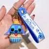 Llavero de Puntada de Alta Calidad Muñeca de Plástico Suave PVC Creativo Lilo y Stitch Colgante para Llave de Coche Regalo