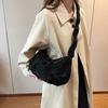 Estilo Coreano Estilo Occidental Bolso de Lazo Bolso de Mujer Elegante Plegado Bolso Nube para Viajar Gran Capacidad Hombro Cruzado de Cuerpo Bolso de Hombro Trendy