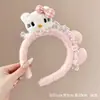 Diadema de Gato Lindo con Orejas de Felpa Accesorios para el Cabello Lavado de Cara Diadema para Mostrar la Cara Reducción de Edad Pequeña Otoño e Invierno Pinzas para el Cabello de Gatito Negro