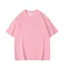 Camiseta Pesada 260g, Cor Sólida Manga Curta Uniforme de Equipe de Trabalho, Manga Meia-Manga, Ombros Caídos, Estilo Unissex, Secagem Rápida, Gola Redonda