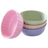 Plato para Condimentos de Paja de Trigo para Cocina Doméstica Plástico Redondo Verduras Saladas Plato Pequeño Vajilla para Aderezos Plato para Snacks Bolsa OPP