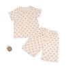 Conjunto de pantalones cortos de manga corta para niños, ropa fina de algodón para bebé, dos piezas de otoño, ropa de bebé, ropa para el hogar, venta al por mayor