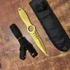 Cuchillo Tethered Csgo Cuchillo Militar de Alta Dureza para Exteriores Acero Inoxidable Cuchillo Recto Pequeño Cuchillo de Pierna para Buceo Supervivencia en la Naturaleza Defensa Personal