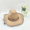 Sombrero de Verano Sombrero para Hombre para Protección Solar al Aire Libre Sombrero de Paja para Trabajo Agrícola para Hombre Sombrero Cowboy Tejido para Mujer Sombrero Grueso al por Mayor para Comercio Exterior