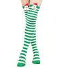 Vendas Domésticas Transfronteiriças Meias Listradas do Papai Noel Boneca Meia Alta Acima do Joelho Estilo Japonês Fofas Cosplay Meias de Feriado