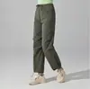 Pantalones Deportivos para Exteriores a Prueba de Tres Elementos Transfronterizos, Pantalones Deportivos Rectos Holgados para Mujer, Cintura Alta con Cordón, Pantalones de Pierna Ancha Cortavientos para Fitness, Running, Yoga