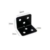 Ferro Angular Preto Espessado Estampado para Móveis, Usado como Suporte de Fixação para Suporte de Prateleira, Conectores de Mesa e Cadeira, e Acessórios de Ferragens, Suporte de Ângulo Reto de 90 Graus