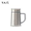 Termo Taic de Titanio Puro con Asa para Oficina Hombres Hogar Taza de Té de Gama Alta Gran Capacidad 450ml