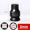 Soquete Pneumático Curto 3/8 Chave Elétrica Pistola de Ar Soquete Reforçado Cabeça Sextavada Interface 10mm