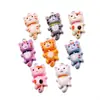 8 Cores 15*29mm Gatinho Popular DIY Resina Criativo Artificial Gato Joia Pingente Chaveiro Bagagem