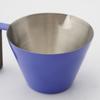 Taza de café concentrado italiano 100ml oz taza acero inoxidable taza de extracción morada mango de madera de nogal taza de líquido de café