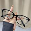 Gafas de moda nuevas color marrón frío para mujer se pueden equiparar con lentes de potencia visión cercana alto nivel de sentido ojo de gato liso espejo plano