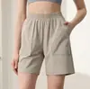 Calça Capri Esportiva de Secagem Rápida com Tela Feminina Profissional para Corrida Fitness Shorts Esportivos Largos Calça Casual de Comprimento Médio Calça de Ciclismo Verão