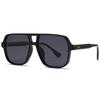 3452 Gafas de Sol de Marco Cuadrado de Doble Puente Piloto Europeo y Americano Moda para Hombres y Mujeres Amazon Transfronterizo Retro Clásico Uv400