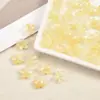 Cuentas de Cristal de Flor de Cerezo Tridimensionales Degradadas de 10 mm con Agujero en el Centro, Cuentas Sueltas de Flor de Cinco Pétalos, Accesorios para Pulsera Collar de Joyería Hecha a Mano para DIY