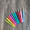 Juego de Ganchillos Amazon Colorido Mango Suave Tpr Ganchillo de Aluminio DIY Lana Ganchillo Barba Bolsa Set