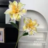 Pintura al óleo de alta gama lirios flores artificiales, flores de boda, flores artificiales, arreglos florales de boda, arreglos florales de suelo, arreglos florales, flores de seda hechas a mano