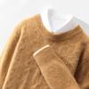 Suéter Redondo Masculino Novo Outono e Inverno Pulôver Solto Versátil Camisa Base Interna