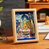 25 Años Nuevo Marco de Fotos Thangka Impreso de Alta Definición Mesa Hecho a Mano Núcleo de Pintura Dorada y Plateada Adornos del Dios de la Riqueza y Bodhisattva
