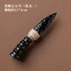 Adorno de adaga de obsidiana bruta natural, faca de adereço esculpida à mão, peça de mão, decoração de presente de inauguração de casa para mesa