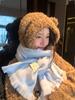 Bufanda de Invierno a Cuadros Estilo Coreano, Cálida Bufanda Gruesa con Borlas de Imitación Cachemira, Chal de Mujer Moderno y Versátil