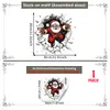 Natal múltiplos estilos quebrando parede Papai Noel adesivo de parede de banheiro parede de fundo decoração de casa adesivo de parede autoadesivo