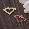 Accesorios de moda transfronterizos accesorios DIY metal con aceite goteante color amor accesorios de joyería de diamantes conector de pulsera
