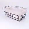 Cesta de Almacenamiento de Hierro Retro Marco de Hierro para Escritorio Cesta de Almacenamiento de Libros y Snacks para el Hogar Cesta de Almacenamiento de Comestibles y Artículos Varios Transfronterizo