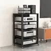 Gabinete Amplificador Multicapa para Sala de Estar Hogareña Estante Móvil para Altavoces Mezclador Soporte de Almacenamiento para Cine en Casa