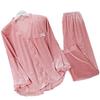 Pijama de Terciopelo para Mujer, Nuevo Conjunto de Cárdigan de Manga Larga Primavera y Otoño 2026, Ropa de Casa de Venta Caliente Popular en Internet para Mujer