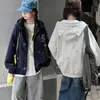 Chaqueta de comercio exterior para niñas para primavera y otoño, chaqueta cárdigan elegante para niños mayores, chaqueta de béisbol holgada con capucha para niñas pequeñas