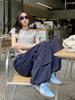 Pantalones Cargo Casuales con Remaches para Mujer, Nuevo Estilo Primavera/Verano 2026, Pantalones Holgados de Nailon de Secado Rápido, Pantalones Deportivos Casuales