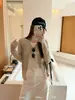 Trece LíneasKAPOKModa Otoño Temprano Diseño Estilo Coreano Versátil Cárdigan Falso de Dos Piezas Camiseta de Manga Larga 61063