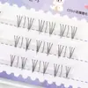 Pestañas Inferiores Oreja de Gato Tipo A Pestañas Postizas Delgadas de Tallo Fino de Tres Pasos Perezosos Pestañas de Oreja de Gato Deseos de Pestañas