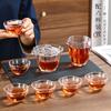 Juego de Té de Vidrio Flor de Ciruelo con Tetera, Tazas de Té Kung Fu para Uso Doméstico, Mesa de Té Simple, Juego para Preparar Té en la Oficina