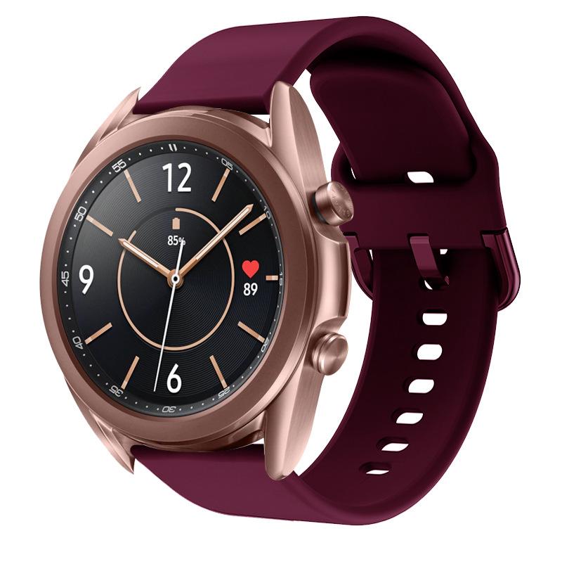 三星Galaxy watch3硅胶表带41mm45mm彩色扣