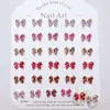 Accesorios para Uñas con Estampado de Leopardo y Moño de Venta Caliente Dulce Fresco Versátil Decoración de Resina con Aretes de Moño 3D para Uñas