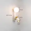 Luminária de parede para quarto de hotel luminária de cabeceira LED luminária de parede para quarto moderno simples sala de estar corredor de escada rotação de 360 graus