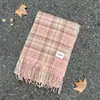 Cachecol Xadrez Vermelho de Natal para Mulheres no Outono e Inverno Estilo Coreano Imitação de Caxemira Luxo Acessível Alta Qualidade Cachecol Xale Quente