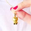 Yihua vacío oro lindo pegamento caricatura colgante gato KT gatito colgante tienda de oro oro duro 3d colgante gato k