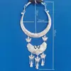 Estilo Étnico Miao de Guizhou, Dai de Yunnan, Jingpo Grande Sino de Vento Miao com Pingente Colar Acessórios para Performance Artística